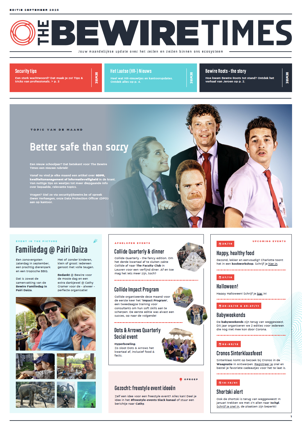 The Bewire Times met artikel van de Quality Assurance Managers